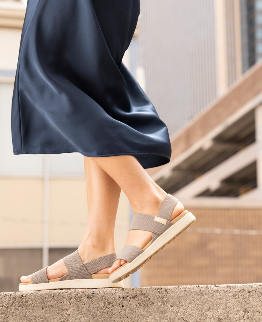 Women's Elle Backstrap Sandal | Black/Star White - Image 8