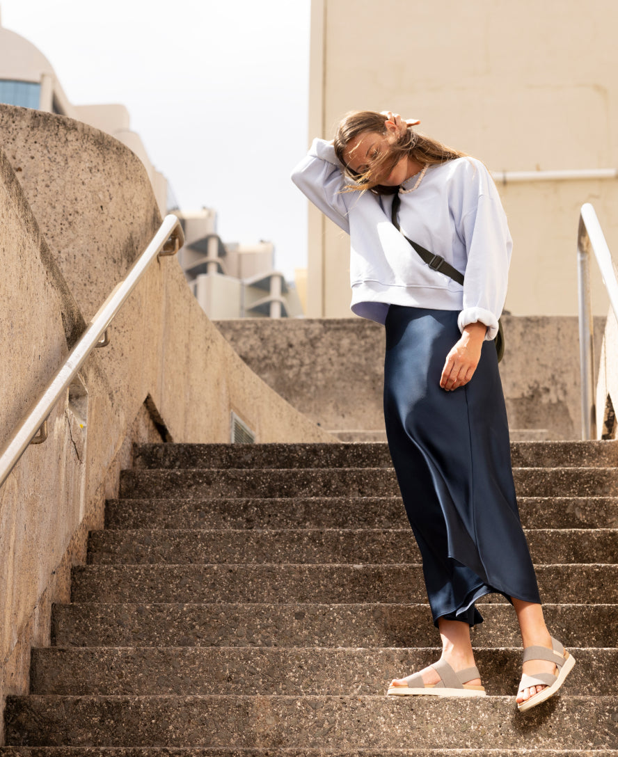 Women's Elle Backstrap Sandal | Black/Star White - Image 9